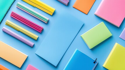 Branded sticky note pads and bookmarks in a giveaway kit