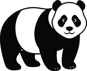 panda bear with bamboo