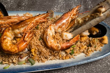 Seafood Fried Rice Close-Up