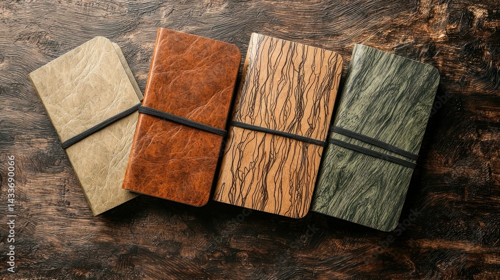 Poster custom notebooks with elastic bands and event branding