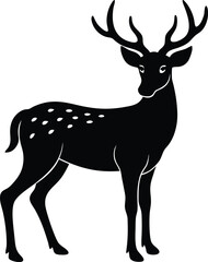 Fototapeta premium deer silhouette vector illustration