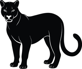 Obraz premium vector illustration of a black panther