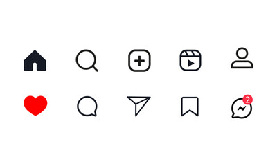 Instagram page icons