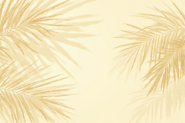 Obraz premium palm leaves on a beige background 22