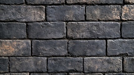 Naklejka premium Dark gray brick wall texture background