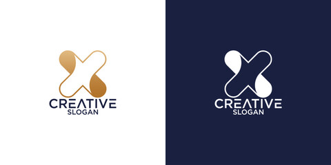 letter x monogram logo vector design