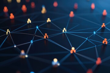 Creative graphic layouts for advertising focused on network connections and digital communication