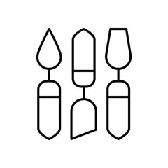 painting knives Icon vector stock illustration