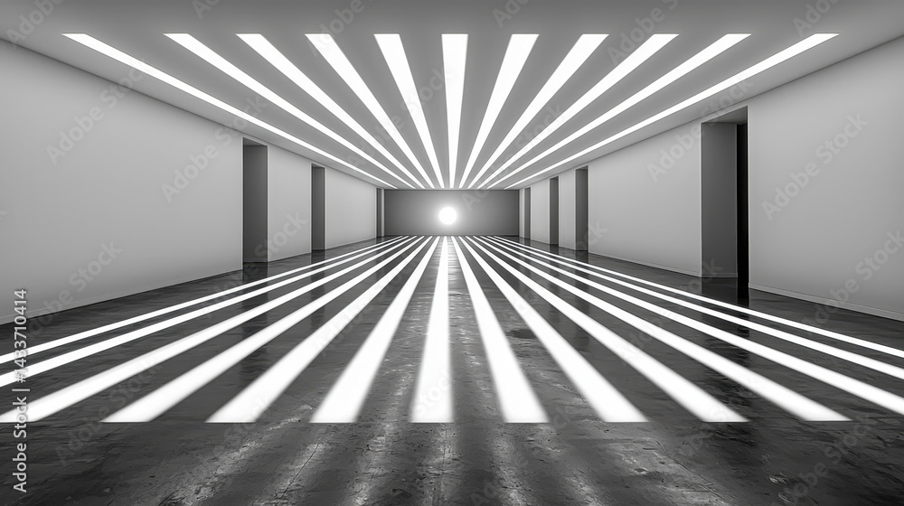 Poster minimalistic glow of a pixel in an expansive digital space, representing a new era of art and techno