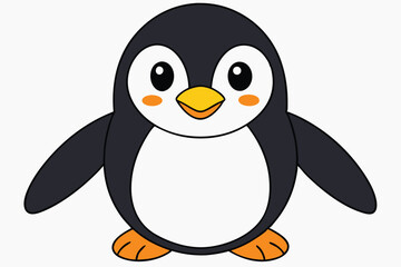 Fototapeta premium penguin on a white background.