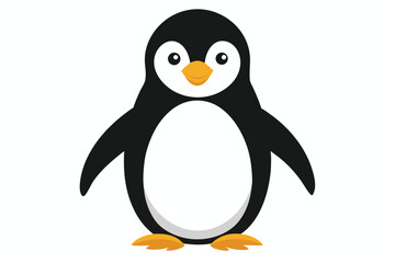 penguin on a white background.