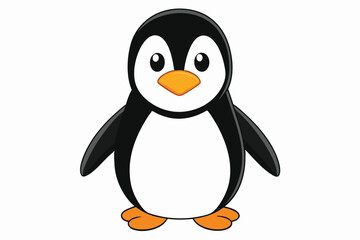 penguin on a white background.