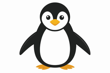 penguin on a white background.