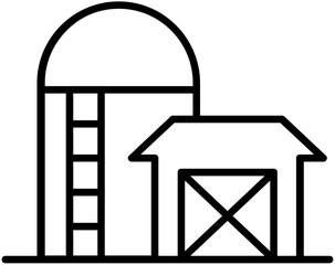 Silo Line Illustration icon