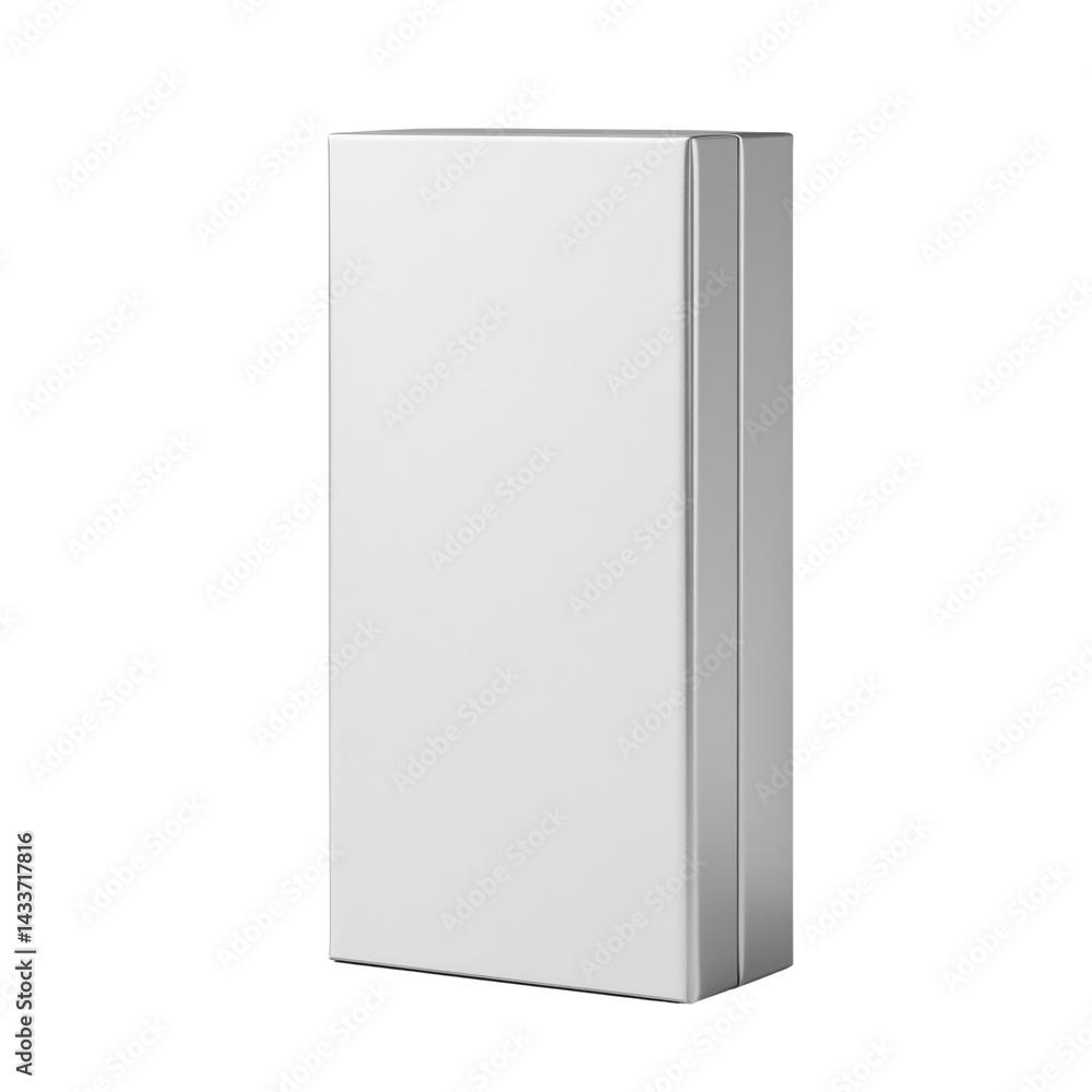 Poster clean presentation featuring a minimalist white box, highlighting simple design principles and clear