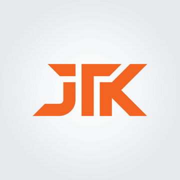 Lettering JTK initial logo icon design illustration