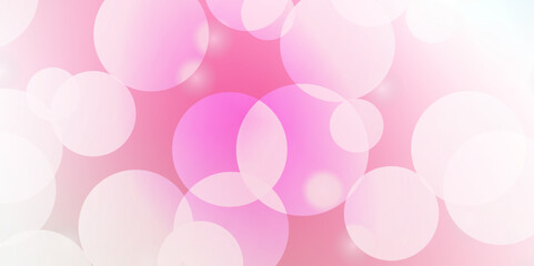 Beautiful pink soap bubbles float as background. Dreamy soft focus wallpaper backdrop. Light pink diffuse glowing floating holiday circle dots pattern. 3d rendering.	