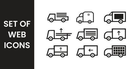 Minimal Vehicle Icons Fast Delivery