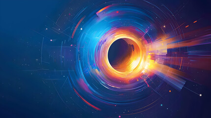 Obraz premium Abstract Colorful Digital Art Design