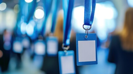Personalized lanyards with ID badges for event attendees