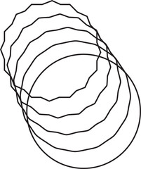 Polygon dynamic thin line to circle shape. Technology geometric element