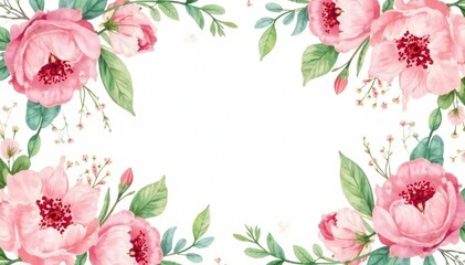 Fototapeta premium Delicate watercolor floral pattern, perfect for spring flyer design , floral design, design, elegant