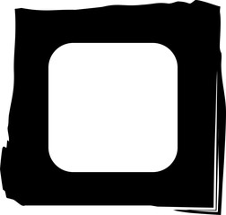 Square brush frames with rounded square border layout