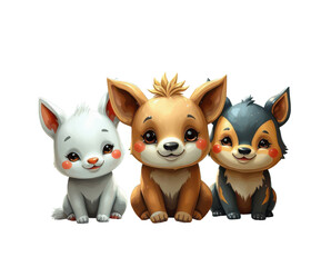 animal, dog, cartoon, cat, vector, illustration, pet, cute, set, fox, funny, baby, fun, icon, puppy, animals, character, pig, head, mammal, bear, pets, rabbit, tiger, art