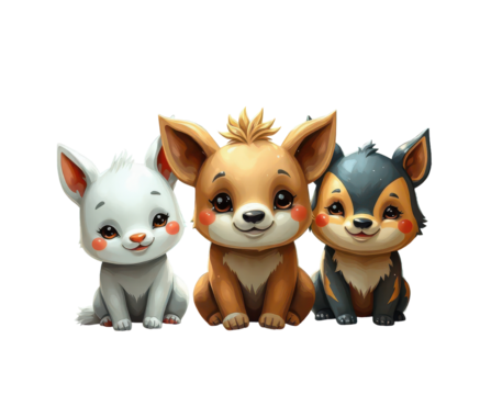 animal, dog, cartoon, cat, vector, illustration, pet, cute, set, fox, funny, baby, fun, icon, puppy, animals, character, pig, head, mammal, bear, pets, rabbit, tiger, art