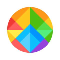 Fototapeta premium Colorful Peace Sign Icon 