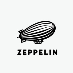 Fototapeta premium A vintage-style drawing of a zeppelin.