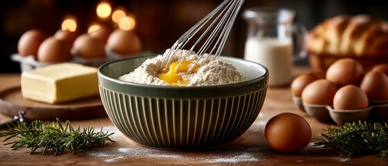 Baking bliss eggs  flour mixture