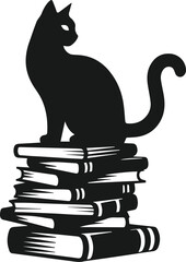 Cat black vector