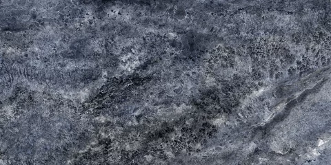 Black and blue marble stone background, fossil texture © Vidal