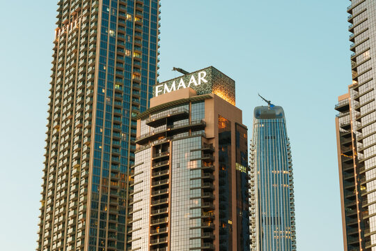 Dubai, UAE- 25.04.2025: Dubai city view during daytime, Creek Harbor city area