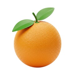 Fresh orange fruit citrus vitamin c healthy diet food isolated on white background