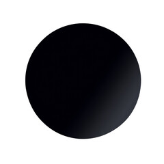 A solitary ebony disc floating in an endless expanse of nothingness creates a surreal visual