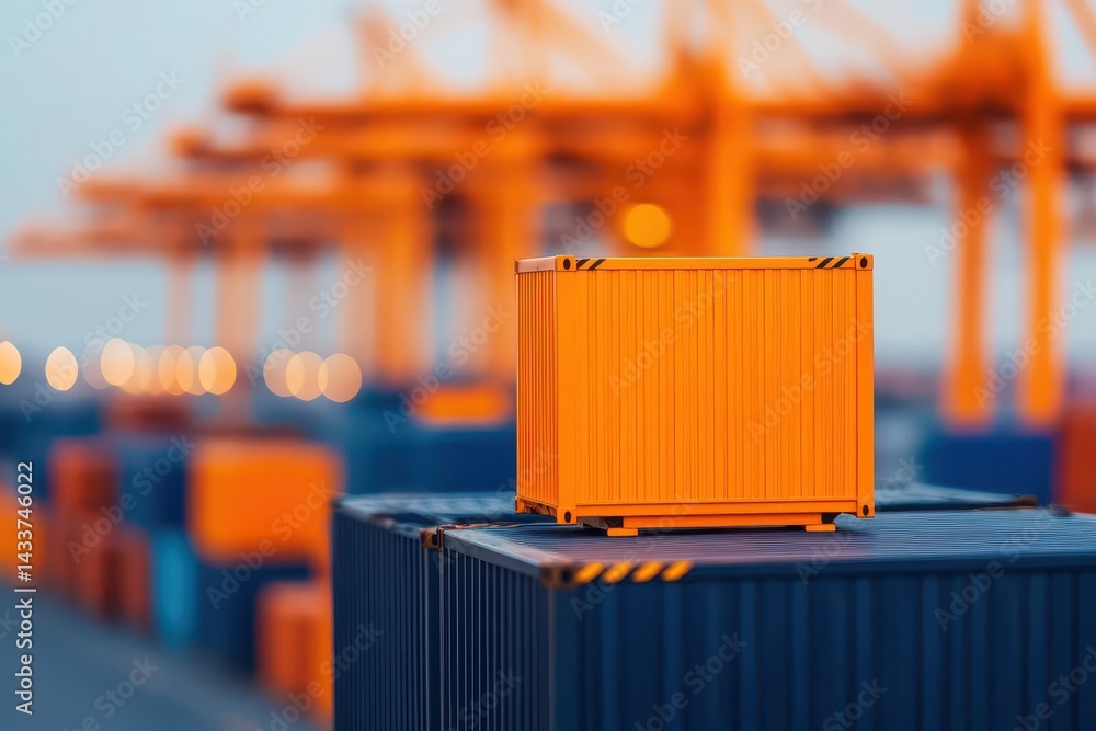 Poster supply chain resilience logistics risk management. a logistics hub integrating iot-based tracking sy