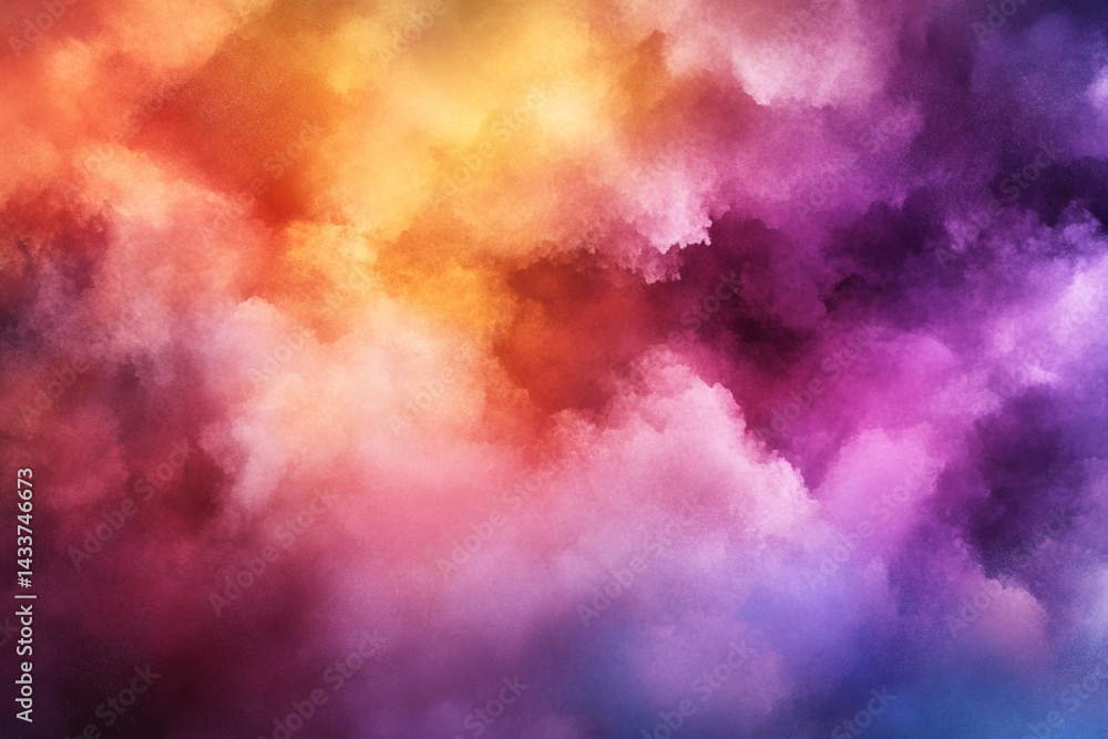 Poster vibrant watercolor textures with soft pastel splashes creating an abstract composition
