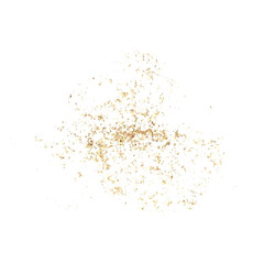 Gold stain and splashes in vibrant collection. Shiny gold spot element hand-painted in watercolor with gold paint accents. Isolate is presented as backdrop for decorating textiles, prints, packaging