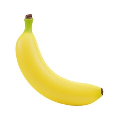 Isolated yellow banana fruit healthy eating concept isolated on white background