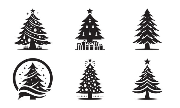 Christmas Tree Cector icon set