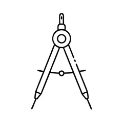 Precision Compass for Drafting in Minimalist Style  