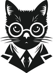 Cat black vector