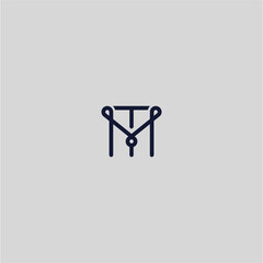 monogram logo with MT letter concept