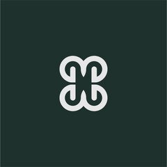 monogram logo with MW concept