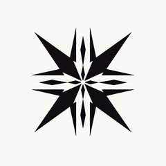 Obraz premium Contemporary Black Star Motif on White: Minimalist Vector Pattern for Stationery, Gift Wrap, and Unique Design Projects - Repeatable 
