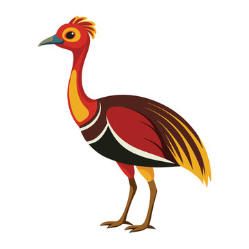 moa birds vector isolated on white background.