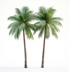 Obraz premium palm tree on white background