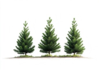 Obraz premium green pine tree